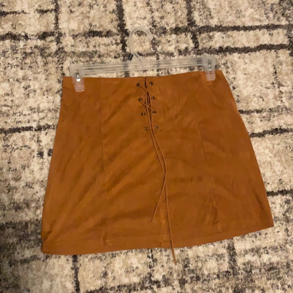 Brown Suede Forever 21 Mini Skirt